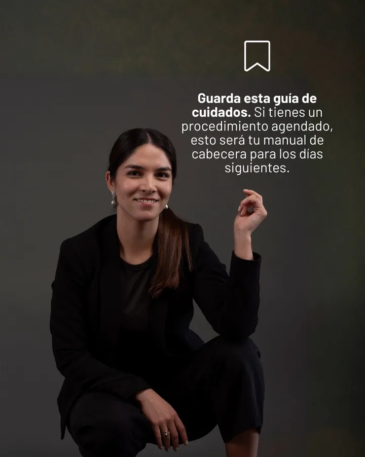 Publicación con la guía de cuidados posteriores a un procedimiento