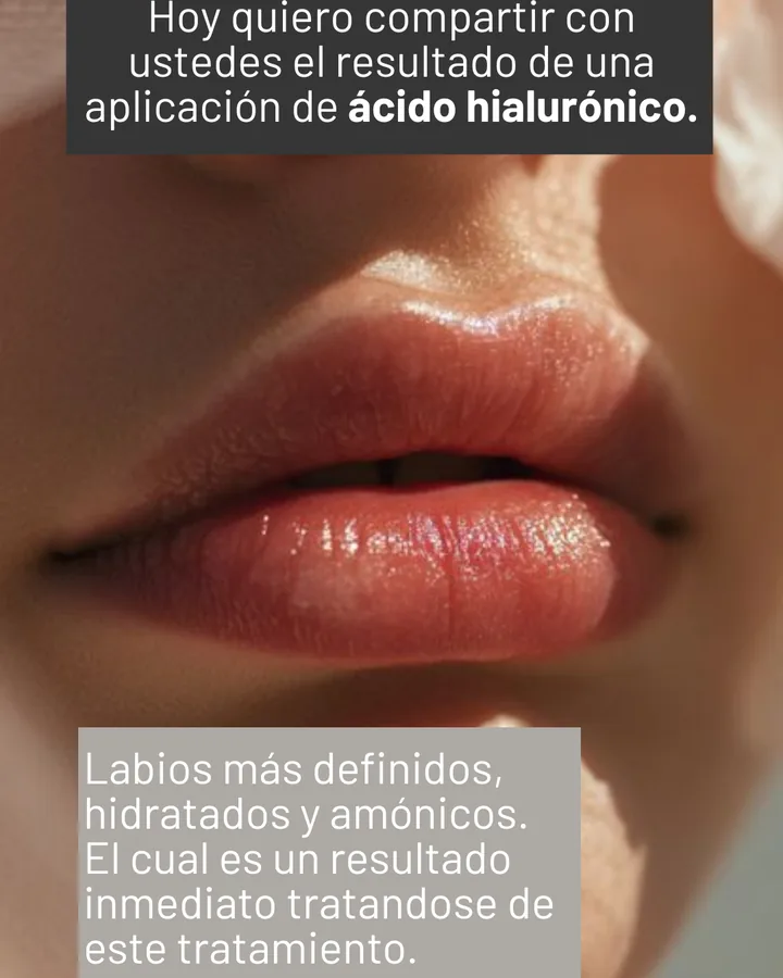 Publicación sobre el resultado de una aplicación de ácido hialurónico